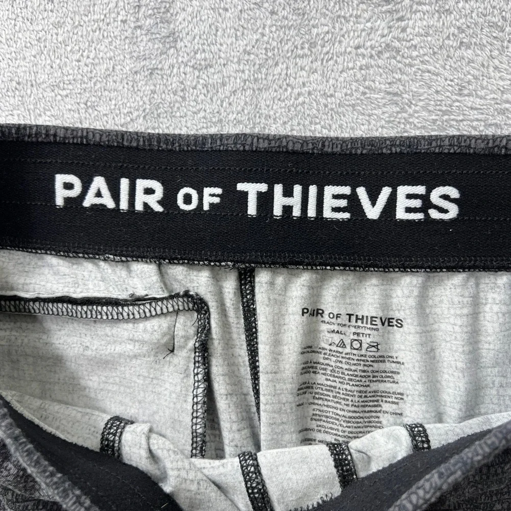 Pair of Thieves Women's Lounge Shorts Small Black Textured Knit Soft‎ Drawstring